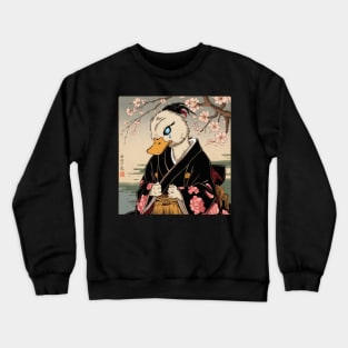 Dejected Duck Japanese Art Print Crewneck Sweatshirt